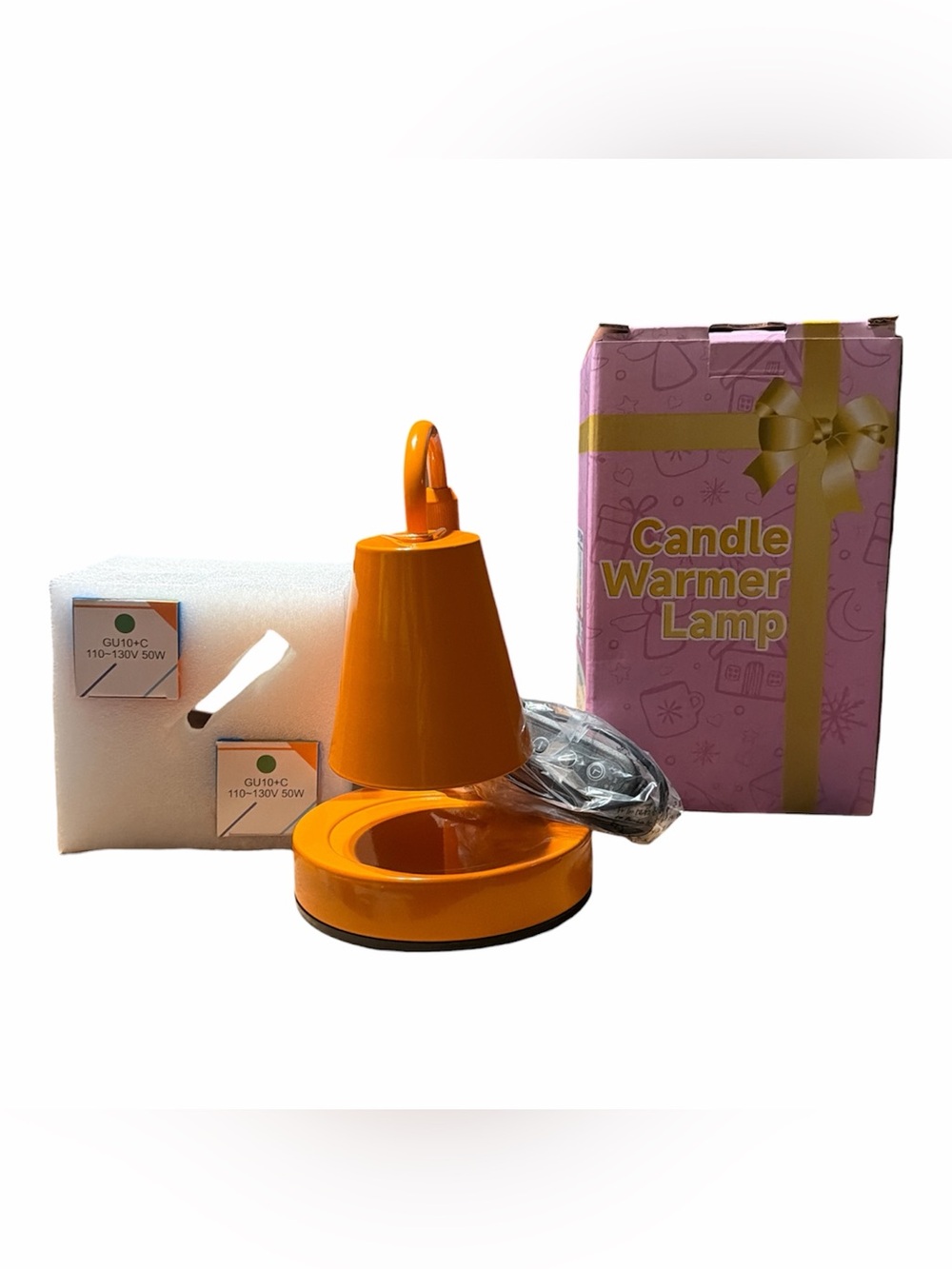 Electric Candle Warmer Lamp – Vibrant Orange  new, gift ready